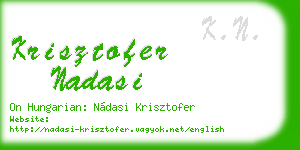 krisztofer nadasi business card